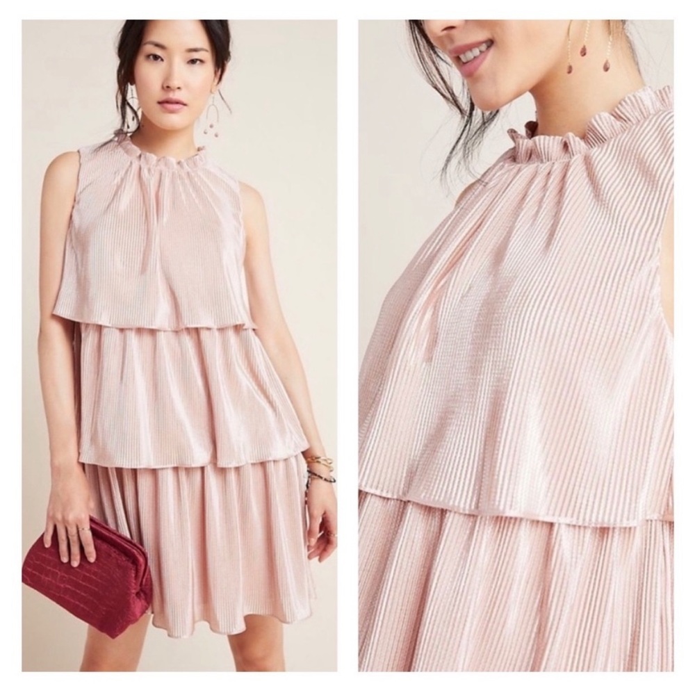 Anthropologie Ro&De x Anthro Estelle Tiered Tunic Dress